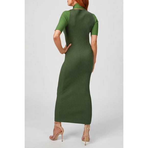 NEW WYNN HAMLYN loop layered knit dress in vert - Picture 3 of 5